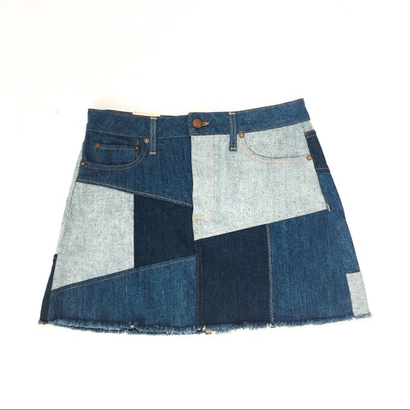 Alice & Olivia patchwork denim skirt - Picture 3 of 5